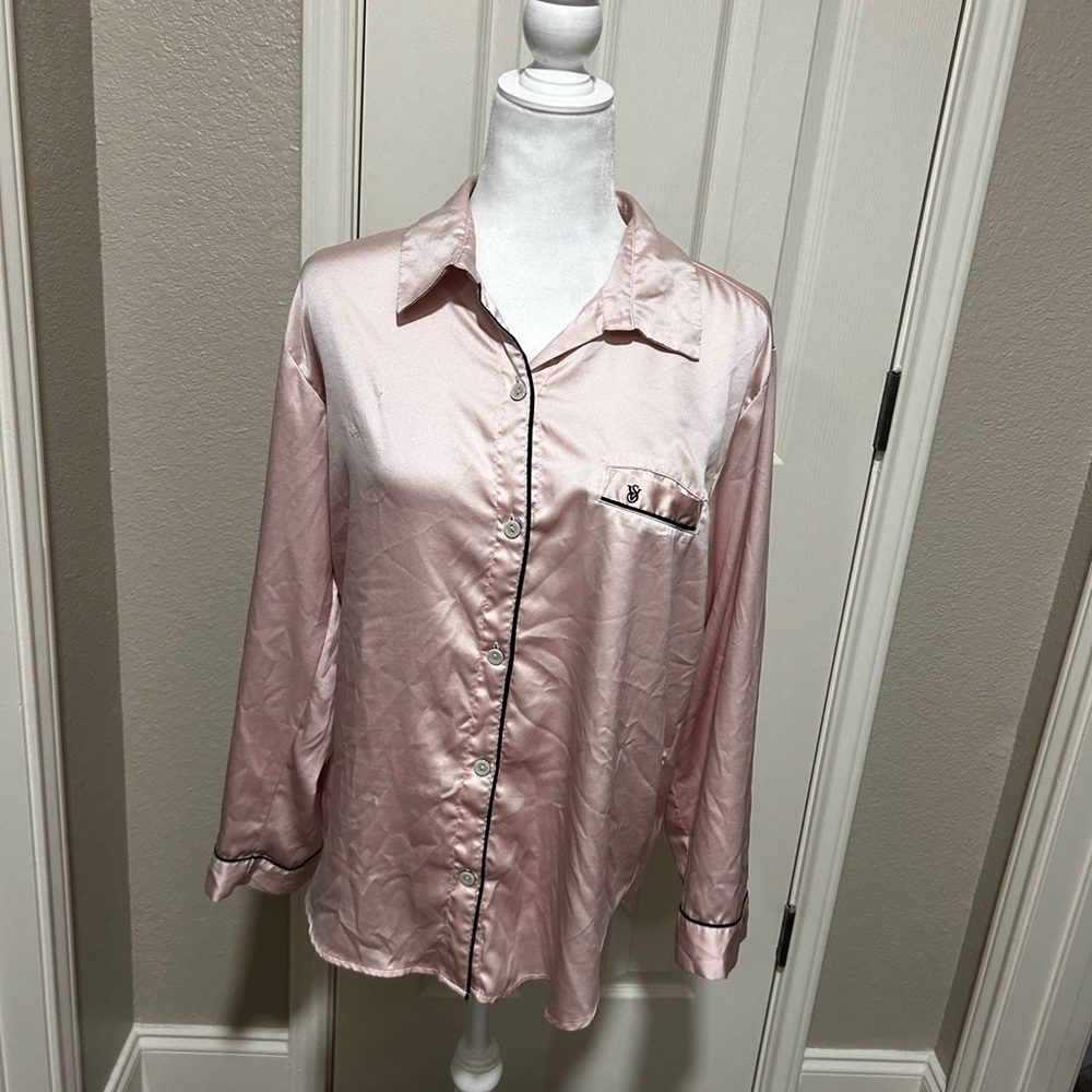 Victoria's Secret Blush Satin Shirt